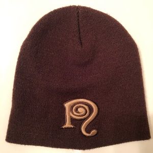 Brown necro metal hip hop skull cap beanie